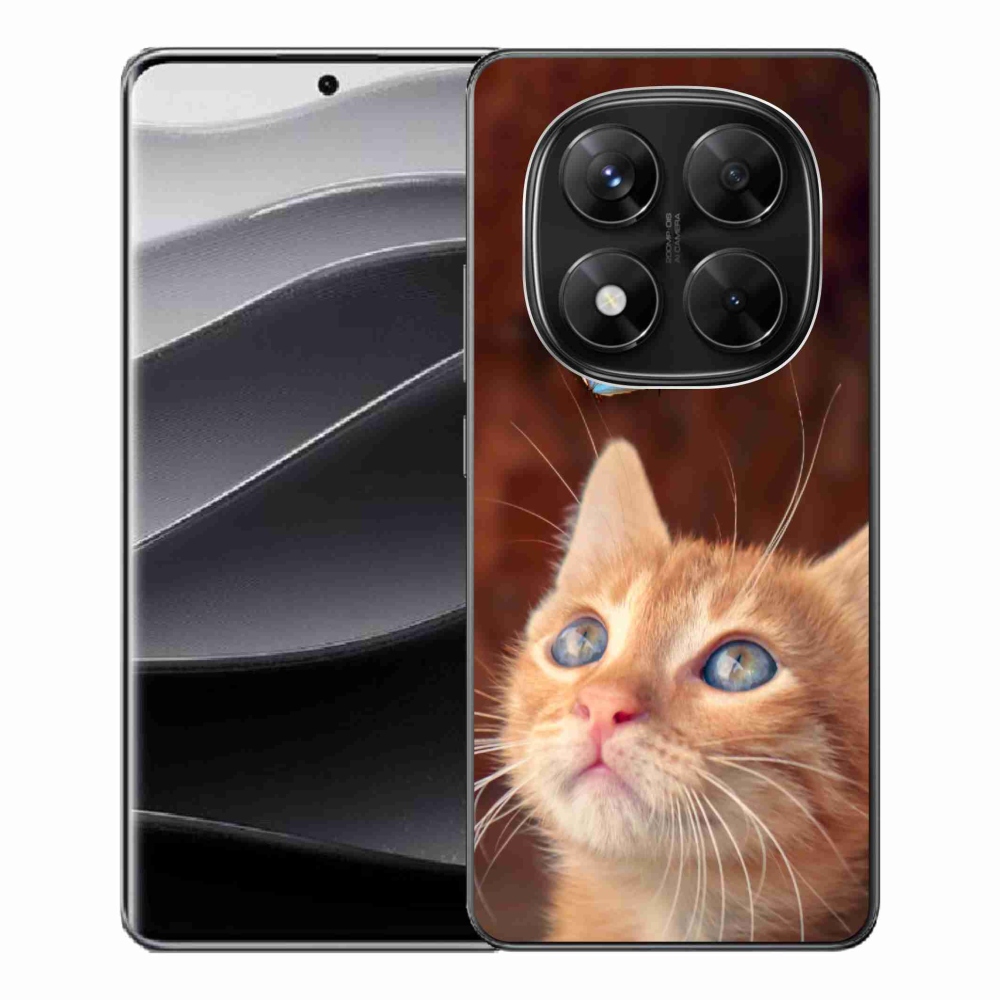 Gél borítás mmCase a Xiaomi Redmi Note 14 Pro 5G/Poco X7 5G számára - pillangó és cica
