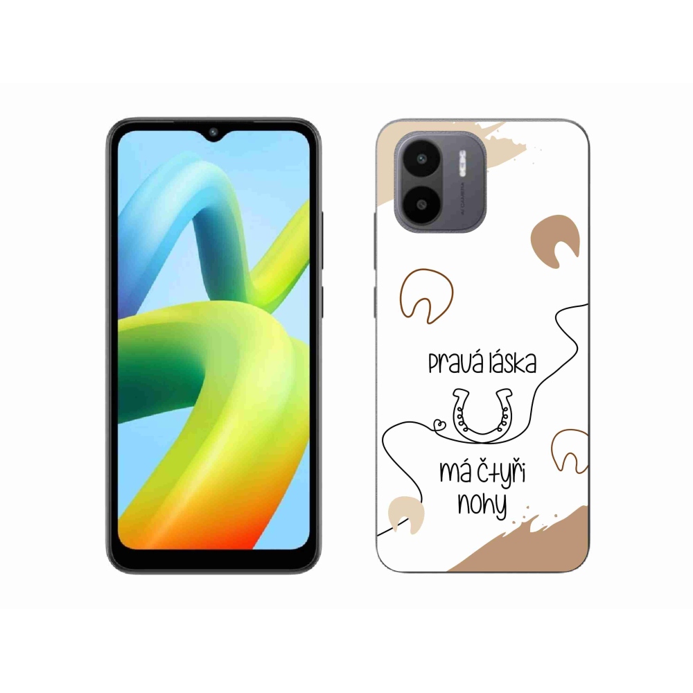 Gél borítás mmCase a Xiaomi Redmi A1 készülékhez - ló motívum fehér háttérrel