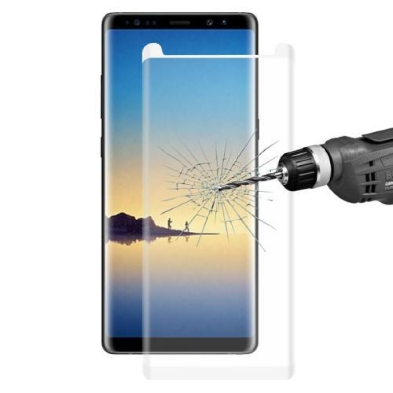 FXM4 teljes képernyő edzett üveg Samsung Galaxy Note 8-hoz - fehér