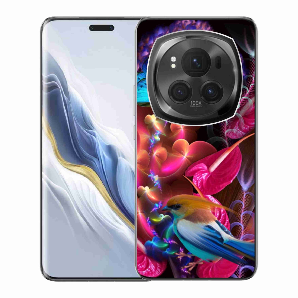 Zselés borítás mmCase a Honor Magic 6 Pro 5G készülékhez - színes virágok