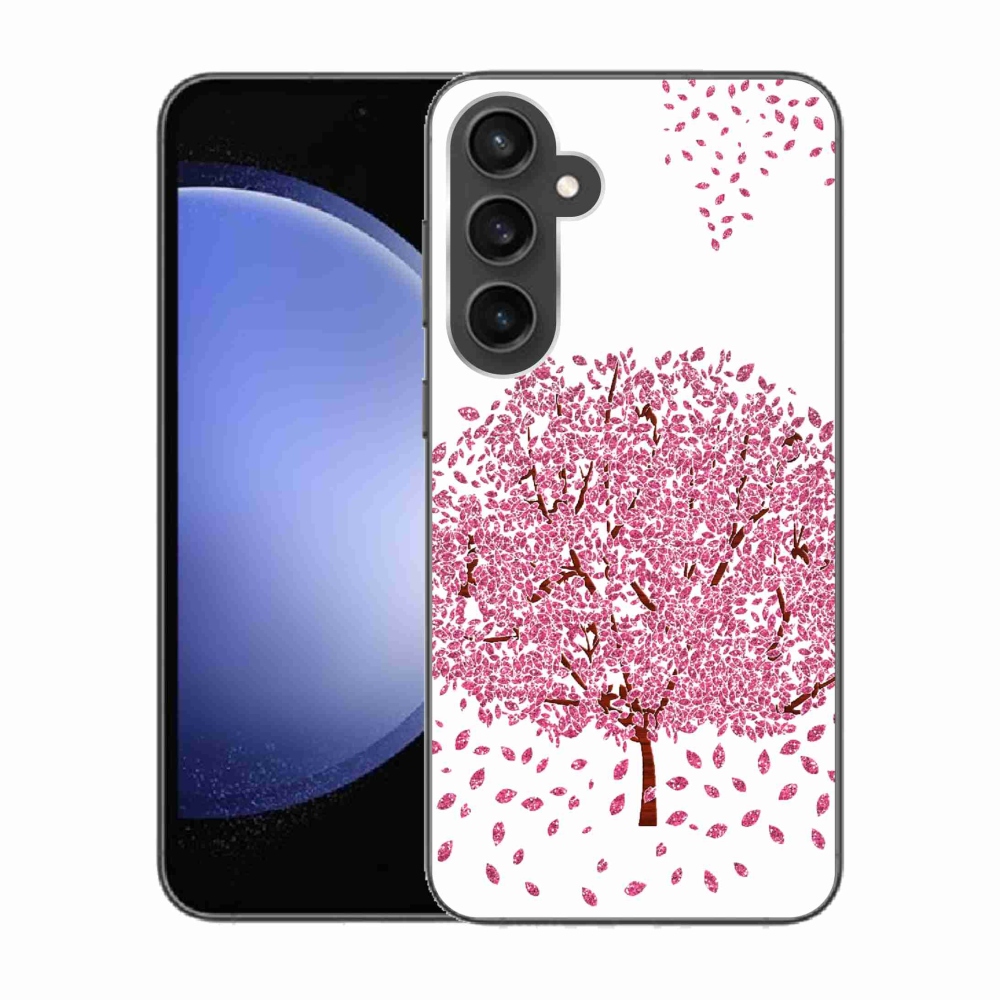 Zselés borítás mmCase Samsung Galaxy S23 FE készülékhez - rajzfilmfa levelekkel