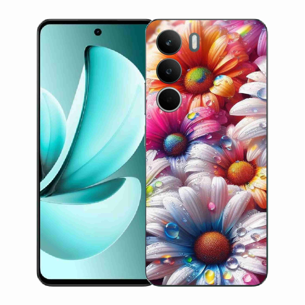 Zselés borító mmCase a Realme C71 készülékhez - színes margaréták