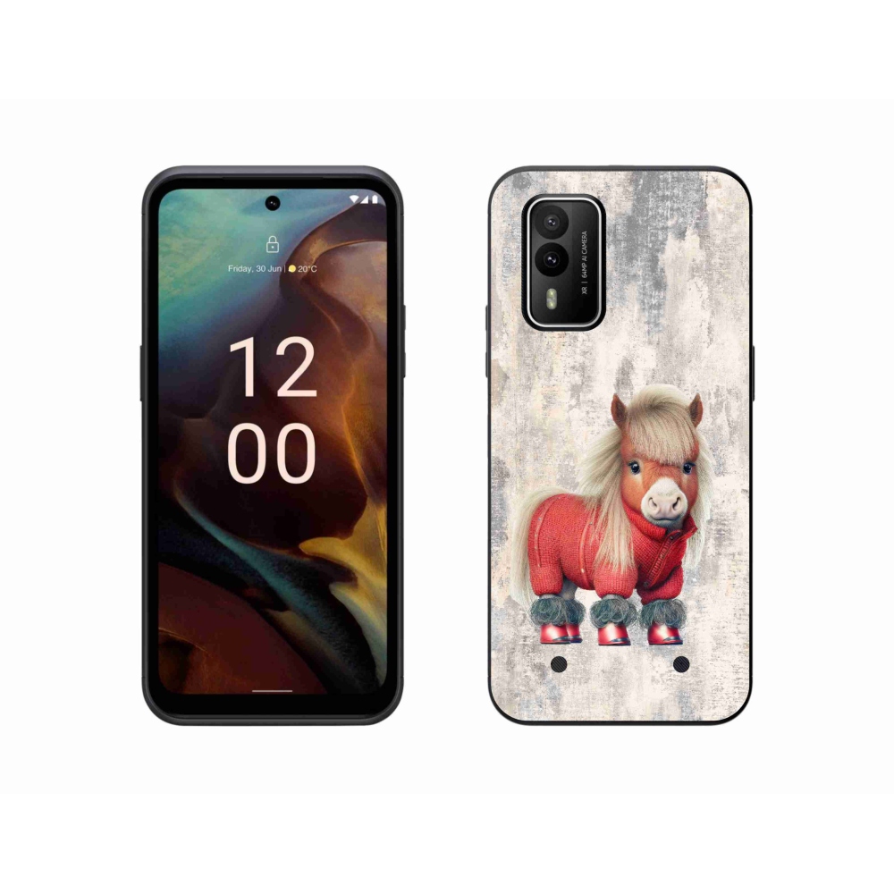 Zselés borítás mmCase a Nokia XR21 készülékhez - póni pulóverben
