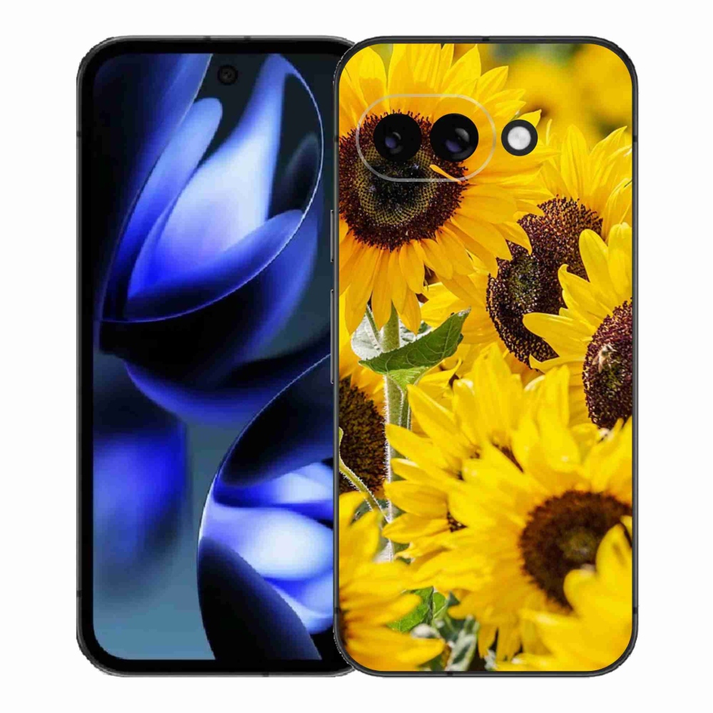 Zselés borítás mmCase a Google Pixel 9a készülékhez - Napraforgó