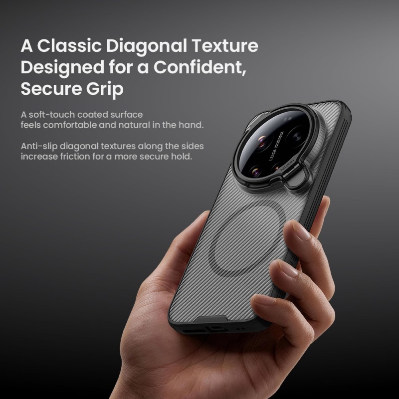 Nillkin CamShield Prop mágneses (átlátszó lencse) hátlap Xiaomi 17 Ultra átlátszó fekete