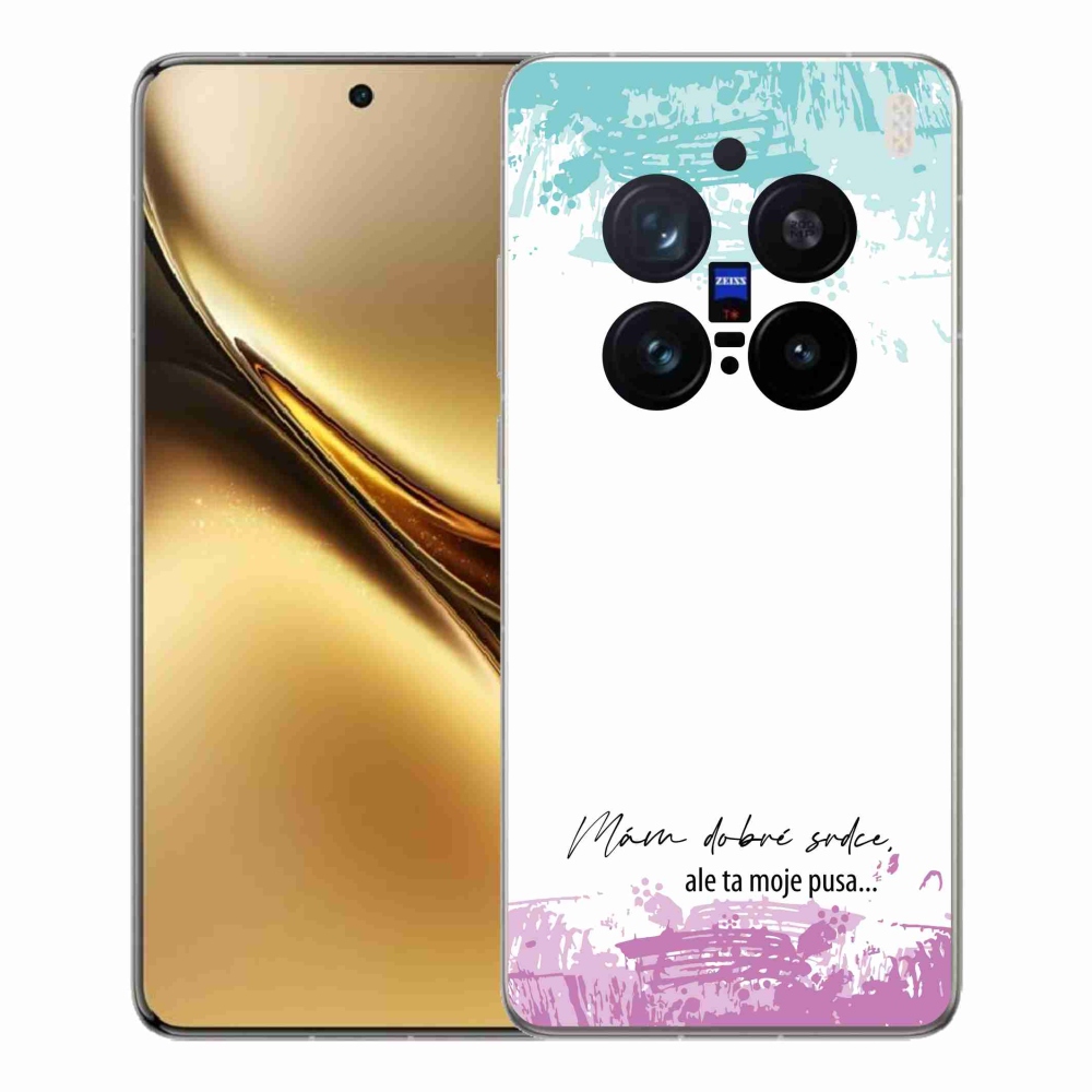 Gél borító mmCase a Vivo X200 Pro 5G készülékhez - vicces szöveg 3 fehér háttér