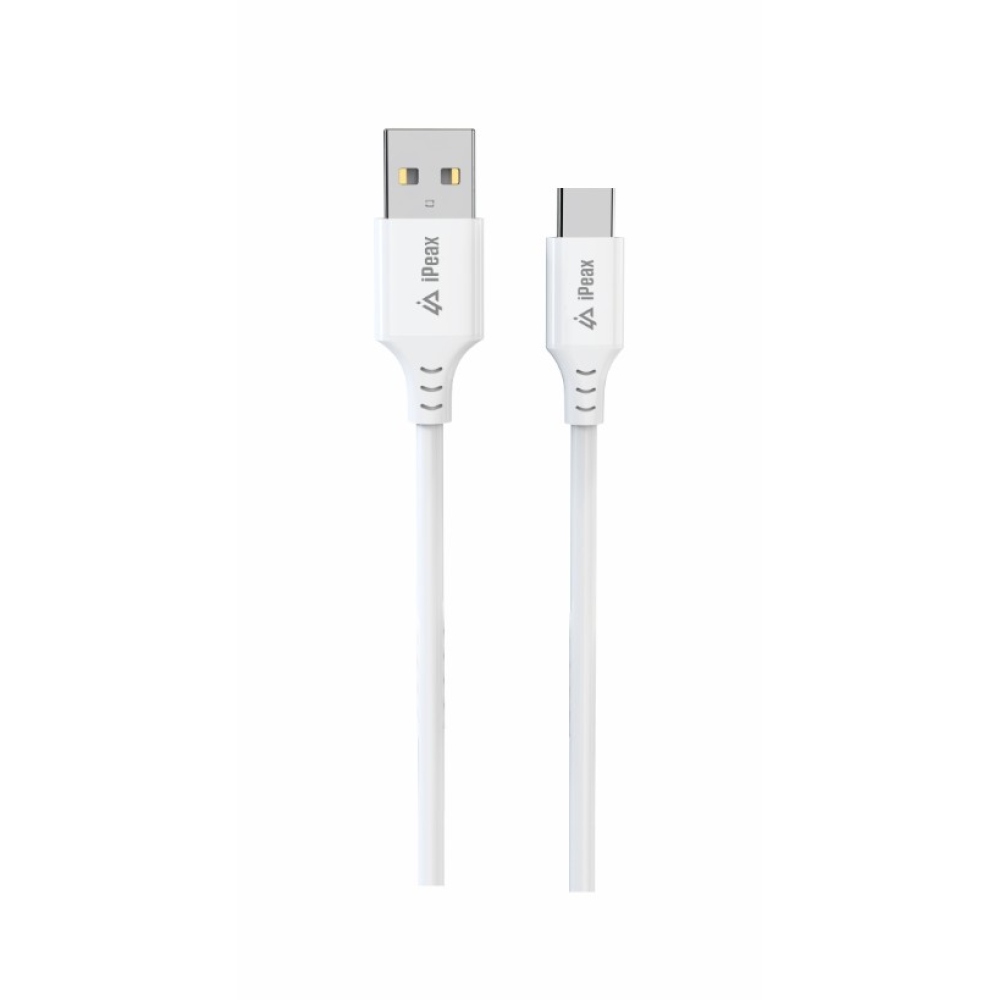 iPEAX TPU kábel USB-A / USB-C 1 m, USB 2.0 - fehér