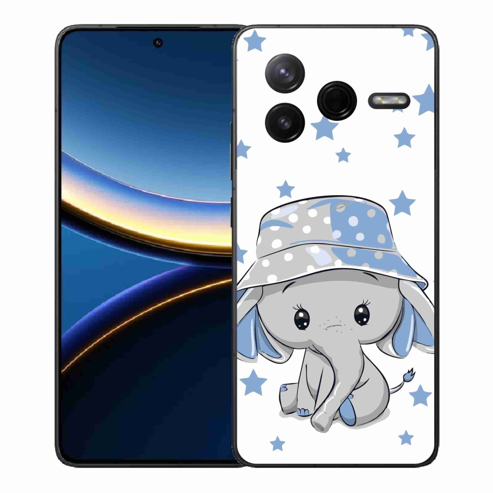 Gél borítás mmCase a Xiaomi Poco F7 Pro készülékhez - kék elefánt