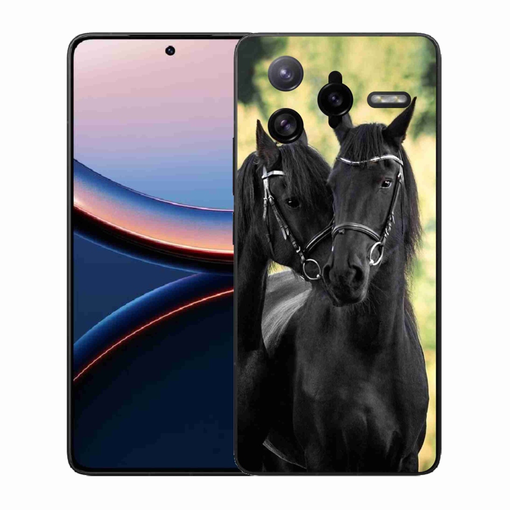 Gél borítás mmCase a Xiaomi Poco F7 Ultra számára - két fekete ló