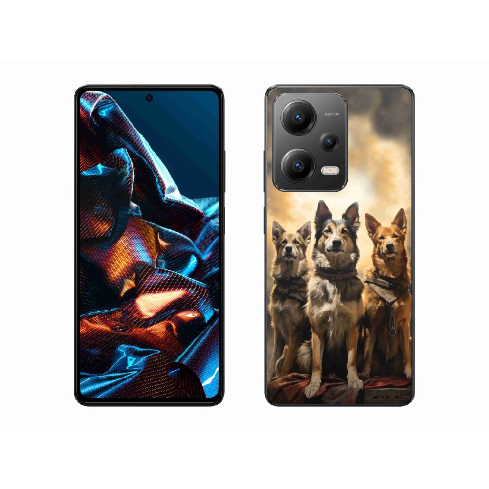 Gél borítás mmCase a Xiaomi Redmi Note 12 Pro 5G számára - három kutya