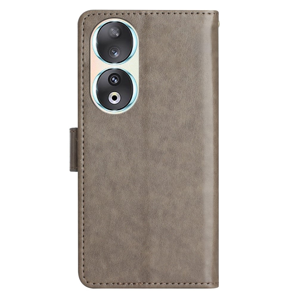 Virágok könyvtáska Honor 90 - szürke