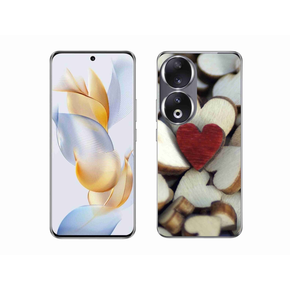 Zselés borítás mmCase a Honor 90 készülékhez - gravírozott piros szív