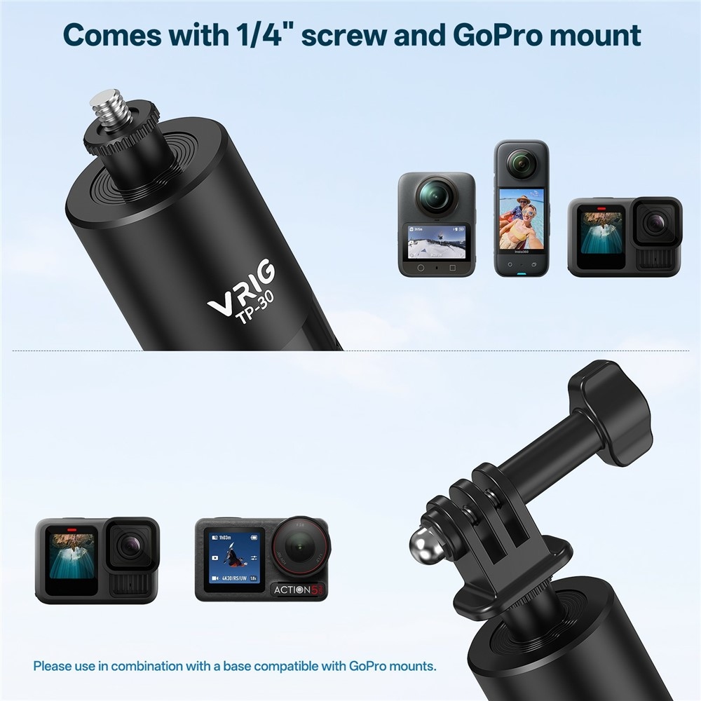 VRIG teleszkópos állvány és szelfibot 180 cm mágneses tartóval