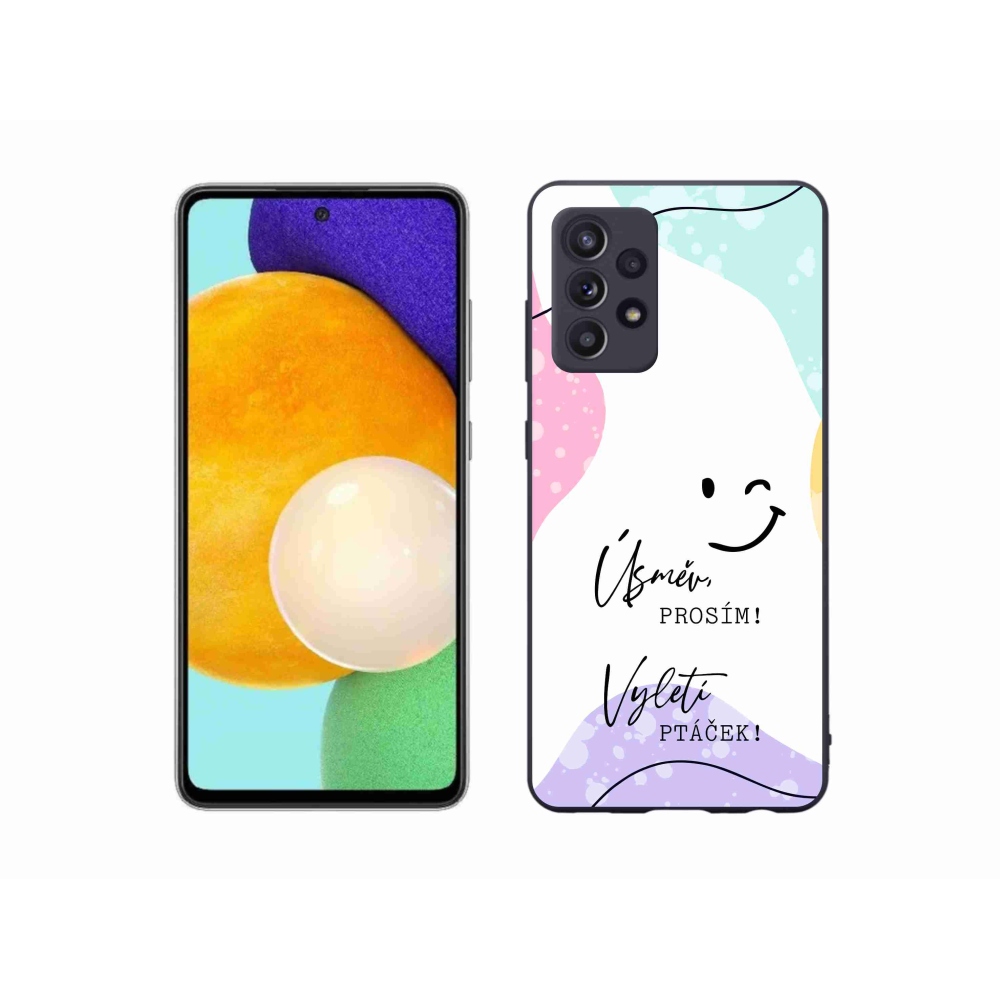 Gél borító mmCase Samsung Galaxy A52/A52 5G - vicces szöveg 4 fehér háttérrel