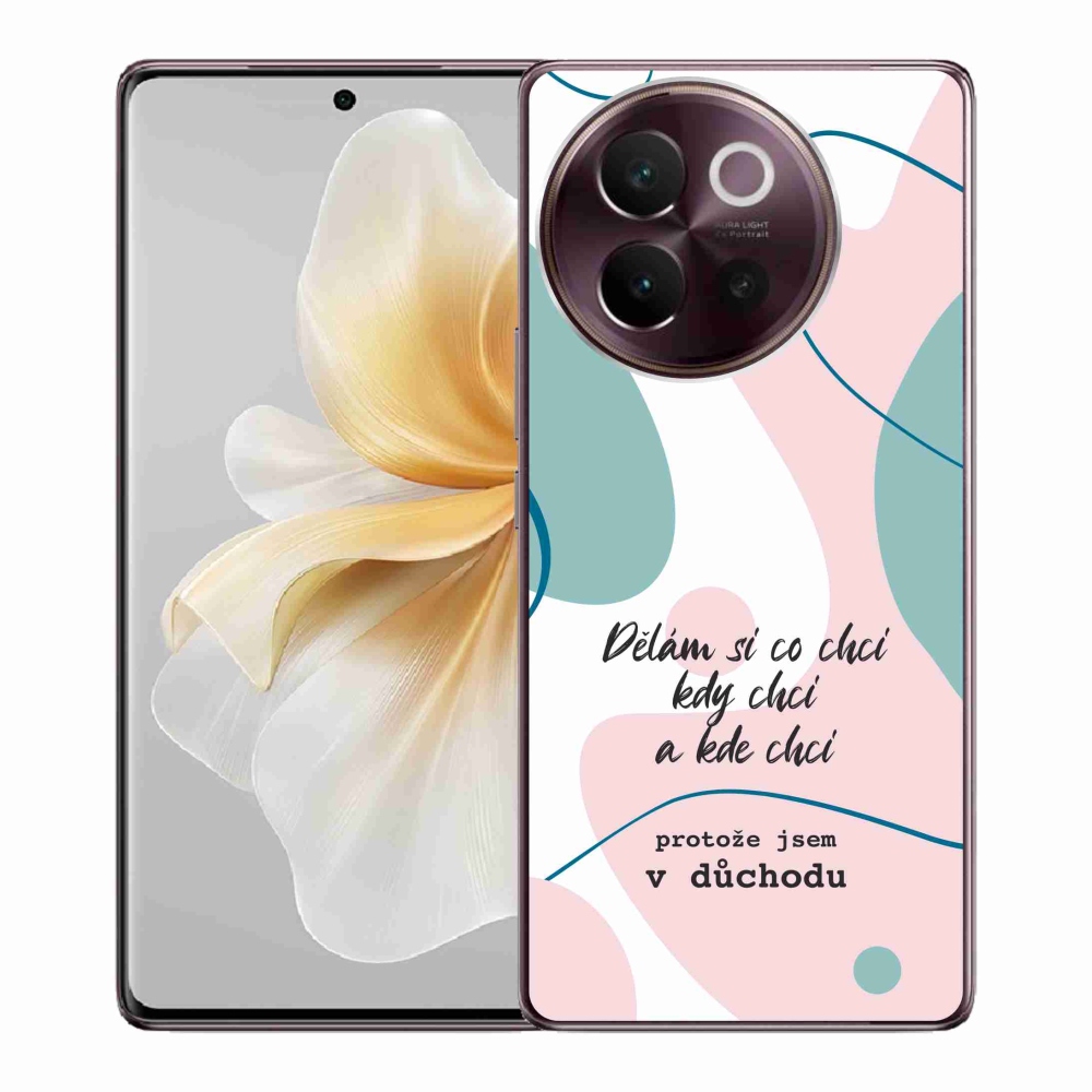 Gél borító mmCase a Vivo V40 Lite 5G készülékhez - vicces szöveg 10 fehér háttér