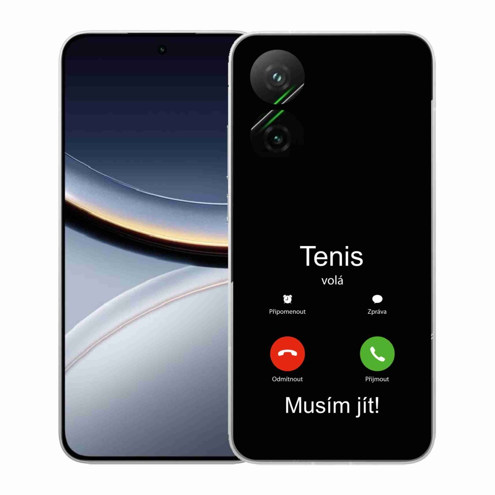 Gél borítás mmCase a Xiaomi Poco F7 5G-n - teniszhívások fekete háttérrel