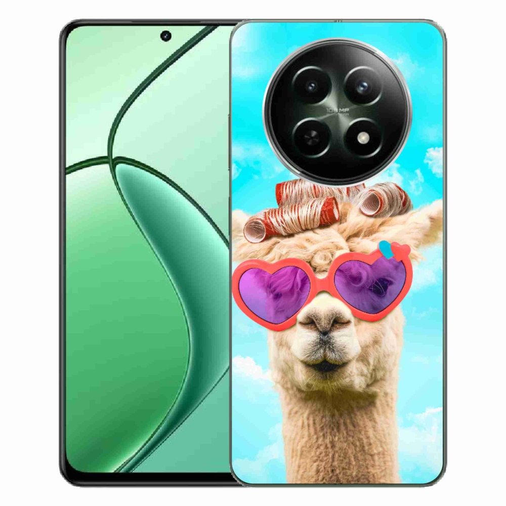 Zselés borítás mmCase a Realme 12 5G/12x 5G számára - szemüveges láma