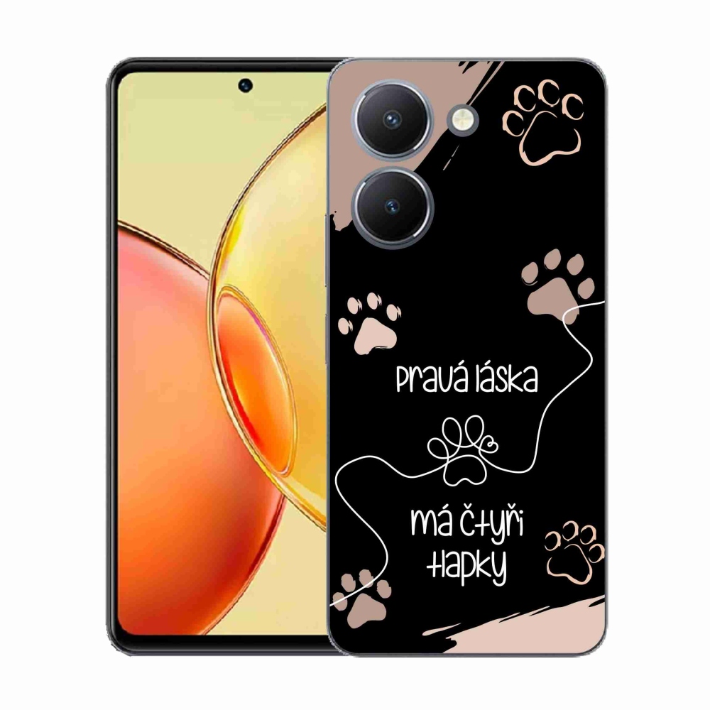 Gél borító mmCase a Vivo Y36-hoz - kutya motívum 1 fekete háttér