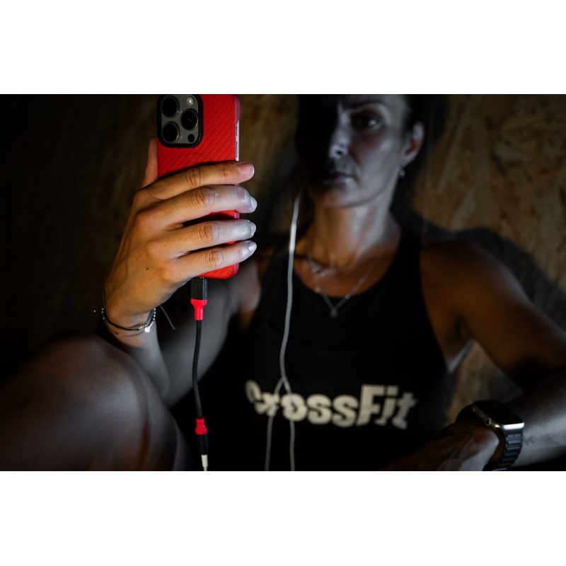 Taktikai Pin4Fun adapter USB-C/Lightning 0,1m Fekete/Vörös