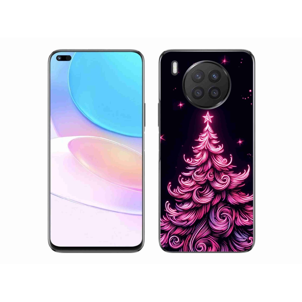 Gél borítás mmCase a Huawei Nova 8i számára - neon karácsonyfa 2