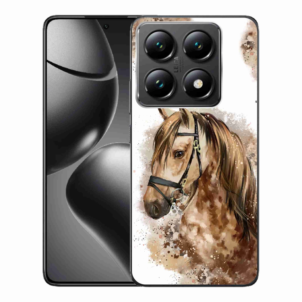 Gél borítás mmCase a Xiaomi 14T Pro számára - barna rajzfilm ló