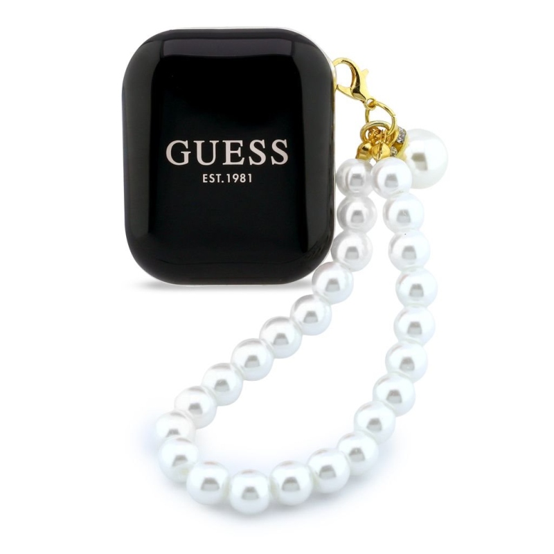 Guess Pearl Strap TWS vezeték nélküli fülhallgató, fekete