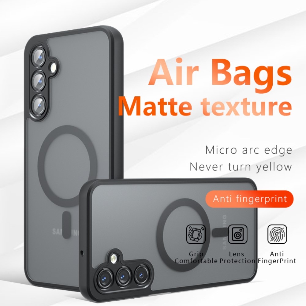 Matta zselés tok MagSafe-val a Samsung Galaxy A16 4G/5G készülékhez - fekete