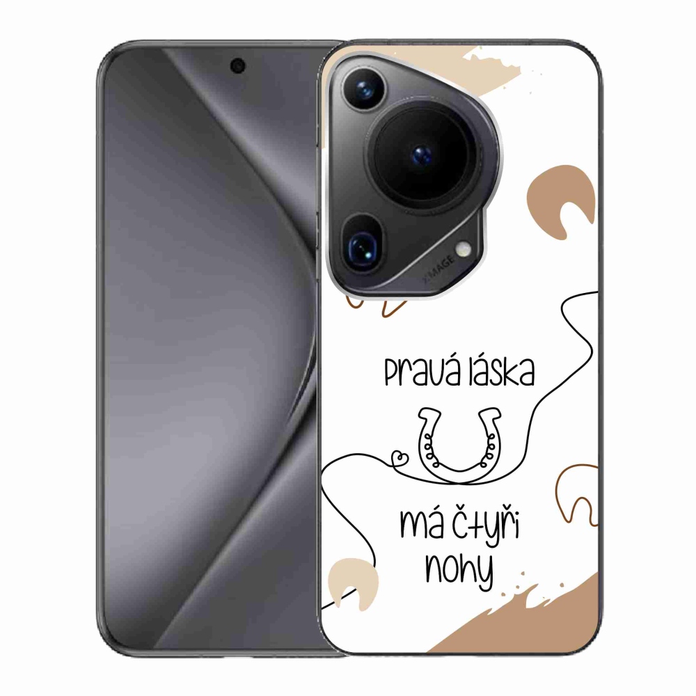 Gél borító mmCase a Huawei Pura 70 Ultra készülékhez - ló motívum fehér háttérrel