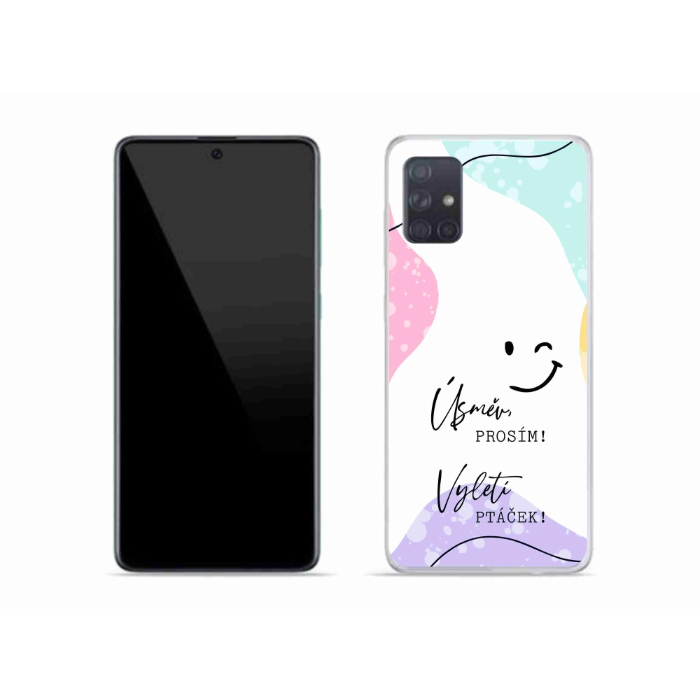 Gél borító mmCase Samsung Galaxy A51 készülékhez - vicces szöveg 4 fehér háttérrel