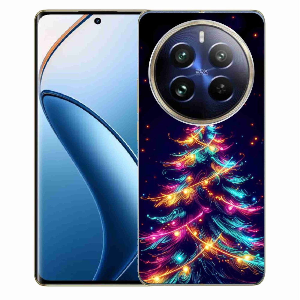 Gél borítás mmCase a Realme 12 Pro 5G/12 Pro+ 5G számára - neon karácsonyfa