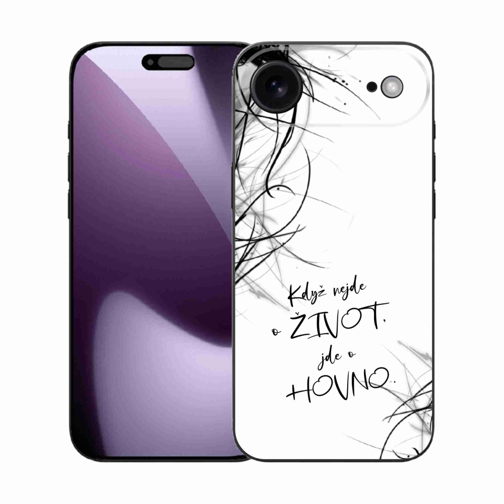 Gél borító mmCase iPhone 17 Air készülékhez - vicces szöveg 16 fehér háttér