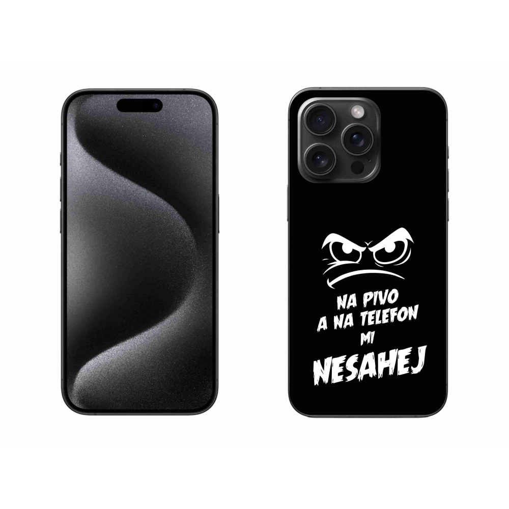 Gél borítás mmCase iPhone 15 Pro Max készülékhez - sör motívum 2 fekete háttér