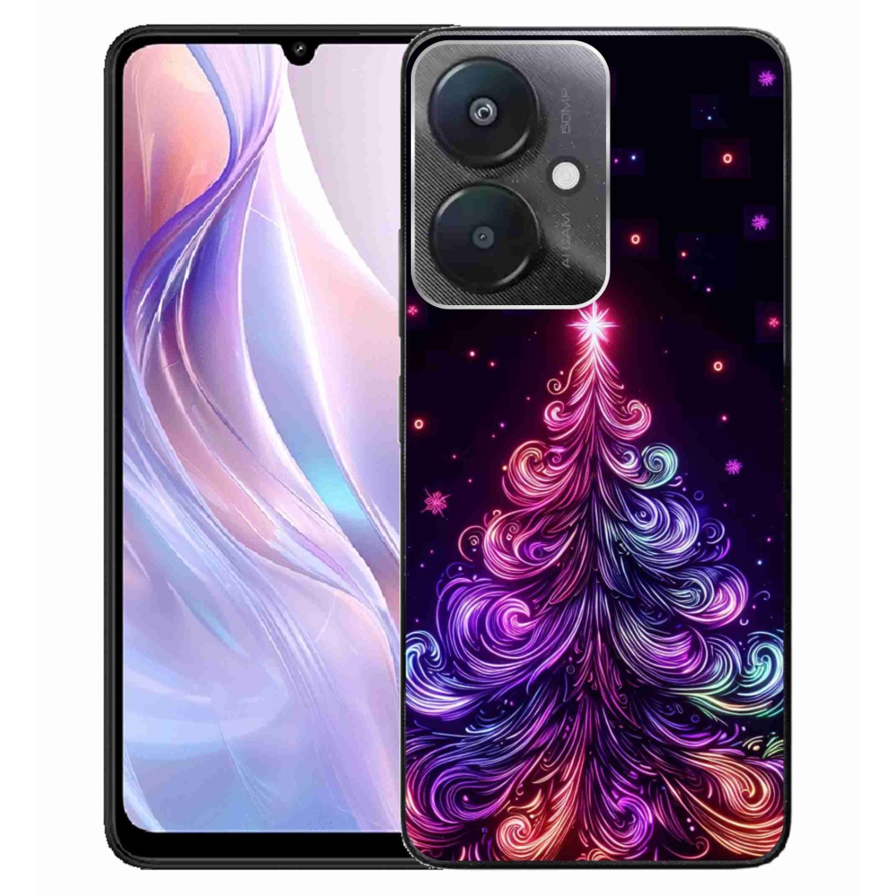 Gél borítás mmCase a Xiaomi Redmi 13C 5G - neon karácsonyfa 1