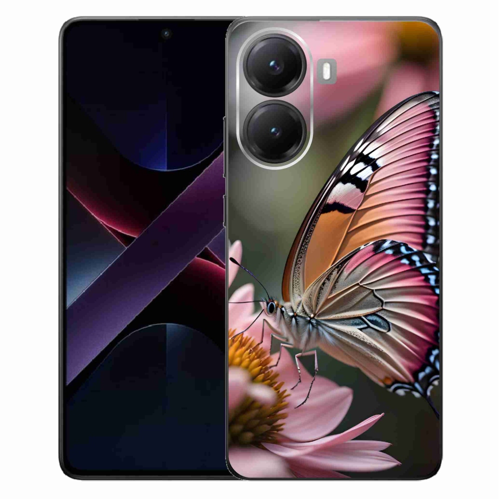 Gél borítás mmCase a Xiaomi Poco X7 Pro 5G számára - színes pillangó