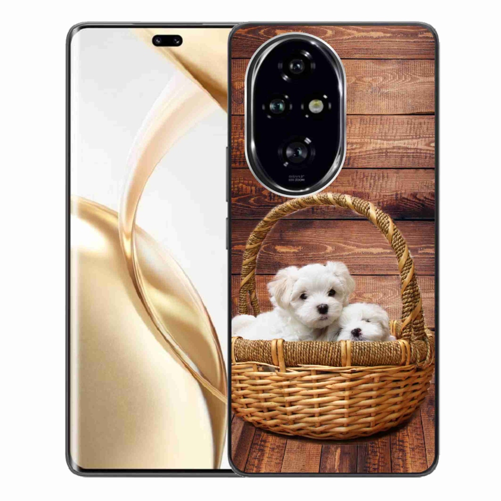 Zselés borítás mmCase a Honor 200 Pro 5G számára - kölyökkutyák