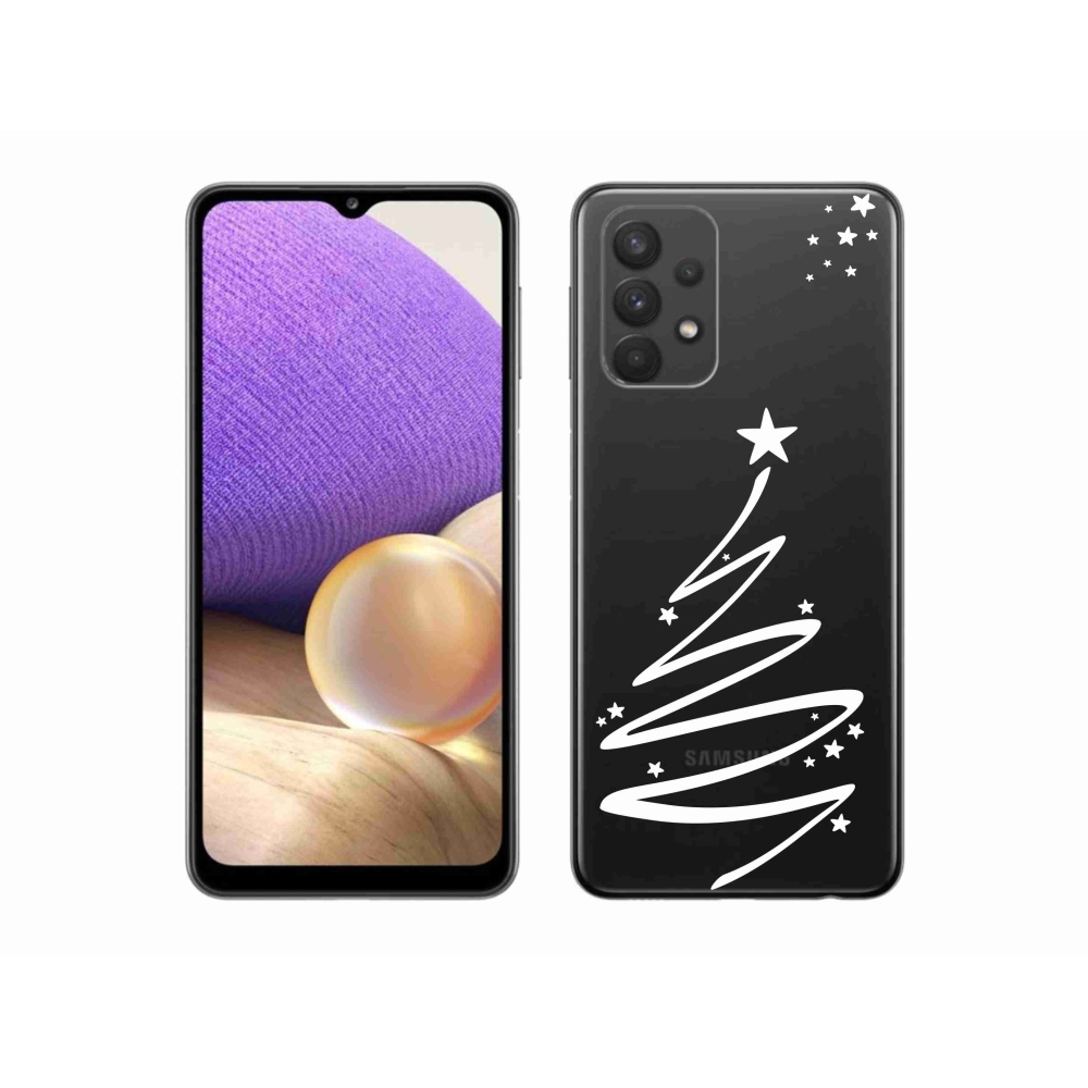 Gél borító mmCase Samsung Galaxy A32 5G - fehér fa átlátszó háttérrel