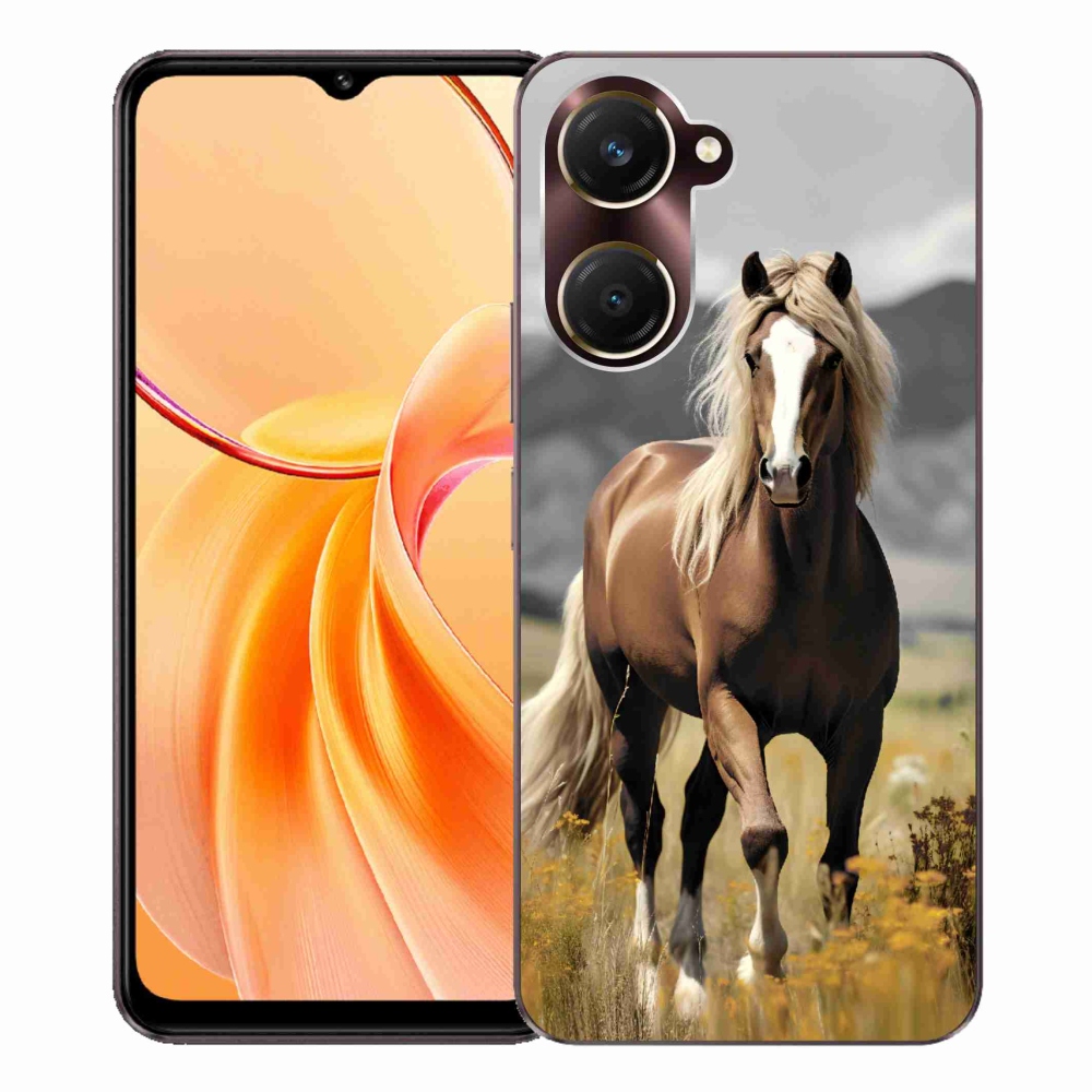 Zselés borítás mmCase a Vivo Y28s 5G-hez - barna ló 1