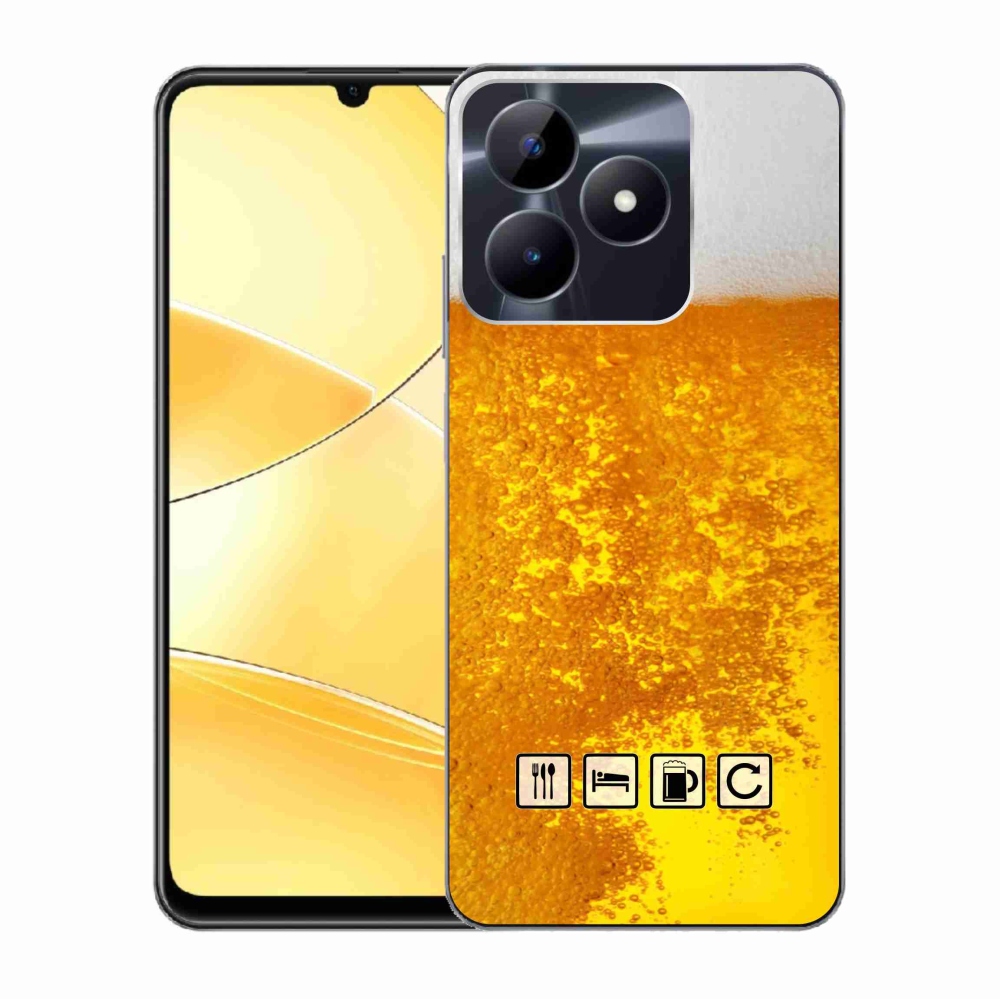 Zselés borítás mmCase a Realme C51/C53 készülékhez - sör motívum 3