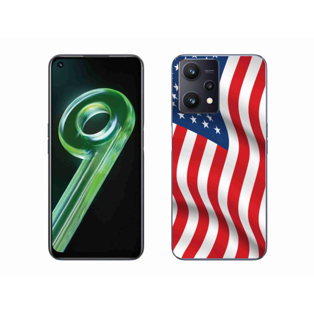 Gél borító mmCase a Realme 9 5G készülékhez - amerikai zászló