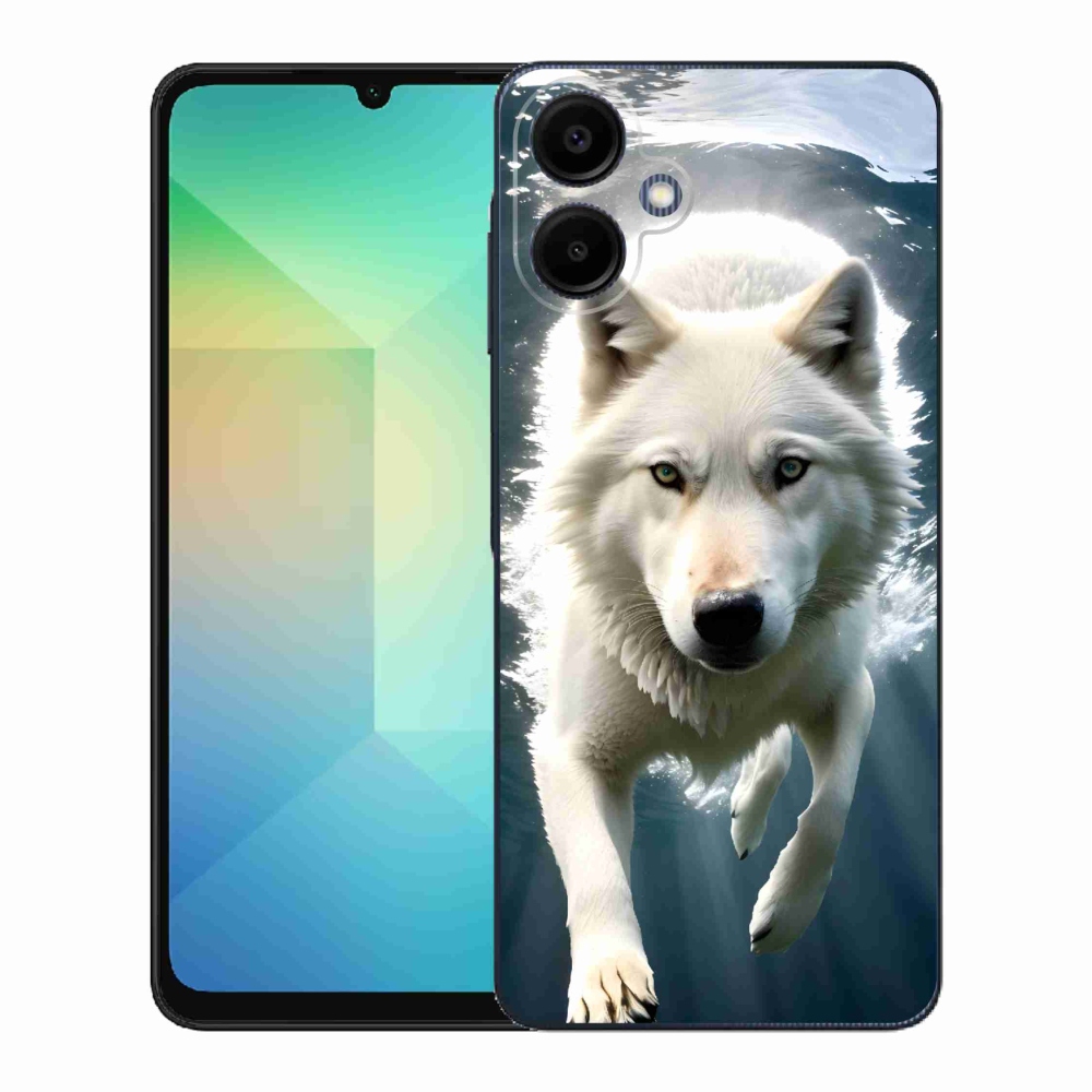 Gél védőburkolat mmCase Samsung Galaxy A06 4G - fehér farkas
