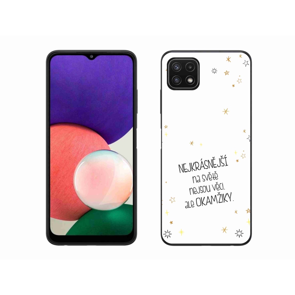 Gél borítás mmCase Samsung Galaxy A22 5G - idézem 4 fehér háttér