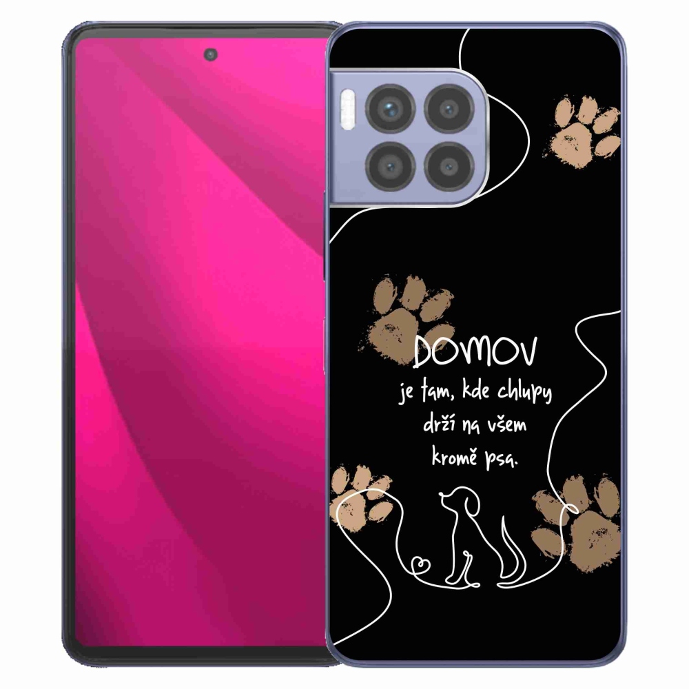 Zselés borítás mmCase a T-Mobile T Phone 2 Pro készülékhez - kutya motívum fekete háttérrel