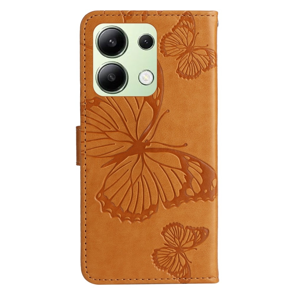 Nagy pillangó könyv tok Xiaomi Redmi Note 13-hoz - sárga