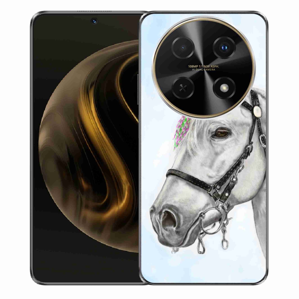 Zselés borítás mmCase a Huawei Nova 12i készülékhez - fehér ló 1