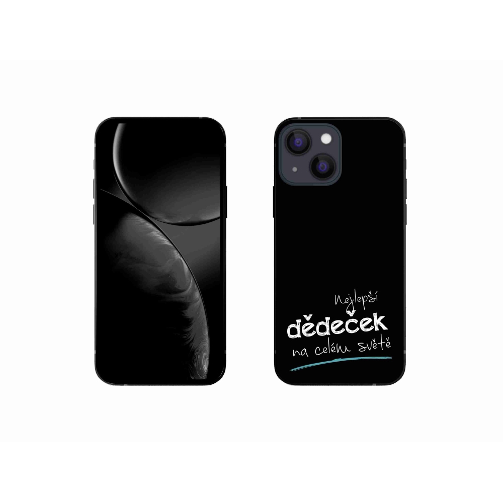 Gél borítás mmCase iPhone 13 mini 5.4 - legjobb nagyapa 3 fekete háttérrel