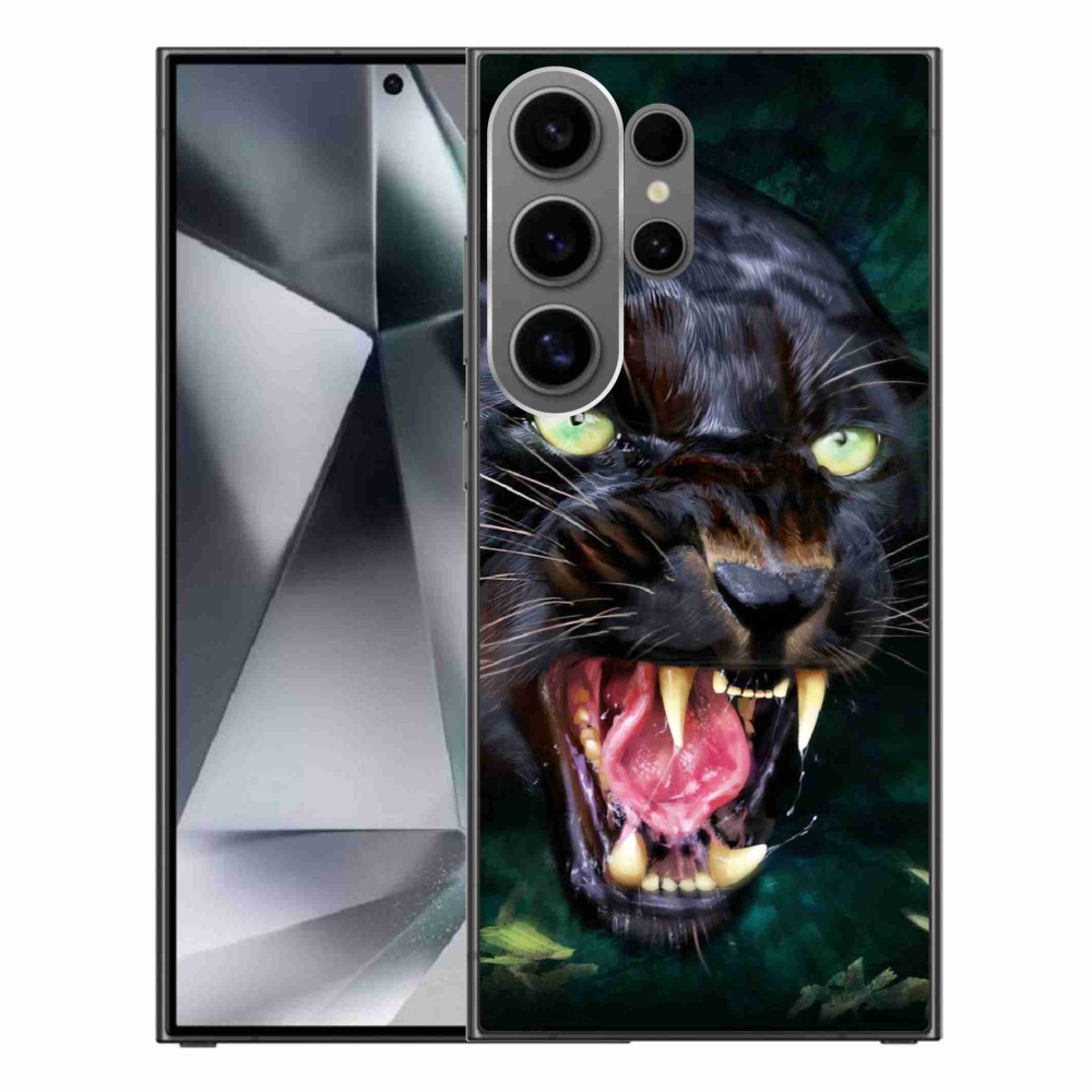 Gél borítás mmCase Samsung Galaxy S24 Ultra - dühös fekete párduchoz