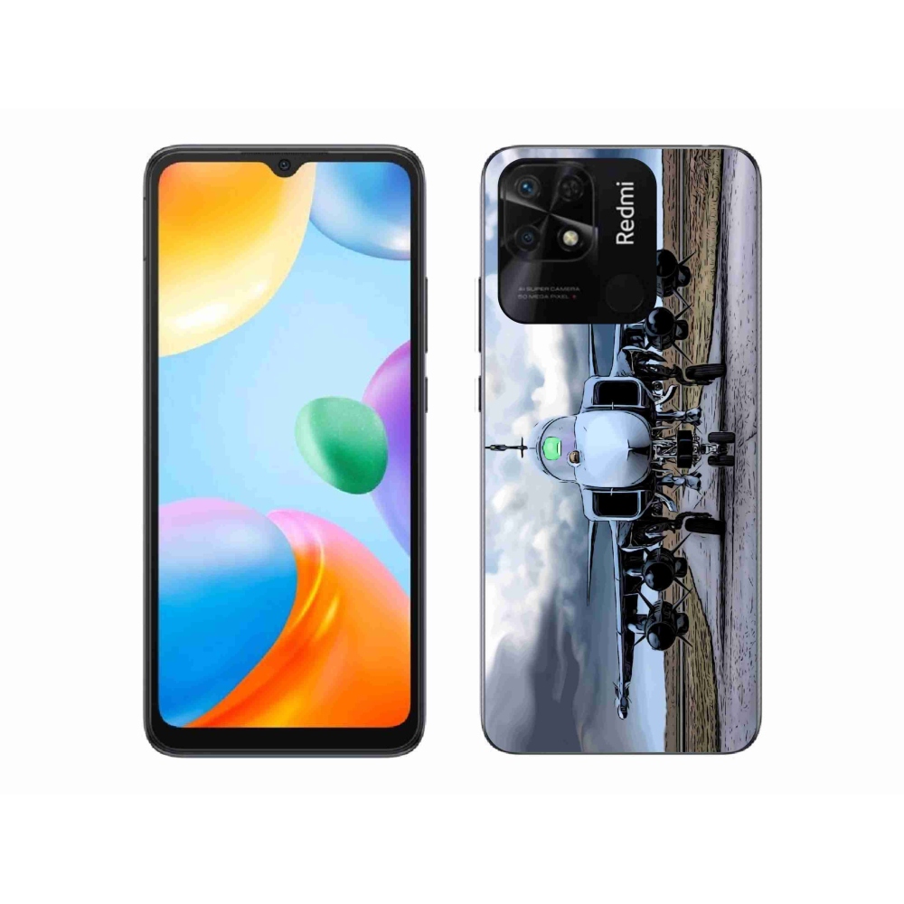 Gél borító mmCase a Xiaomi Redmi 10C-hez - katonai repülőgépek