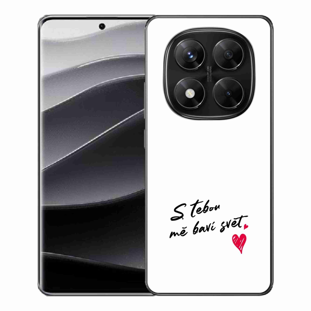 Gél borító mmCase a Xiaomi Redmi Note 14 Pro 5G/Poco X7 5G számára - szerelmes szöveg 1 fehér háttér