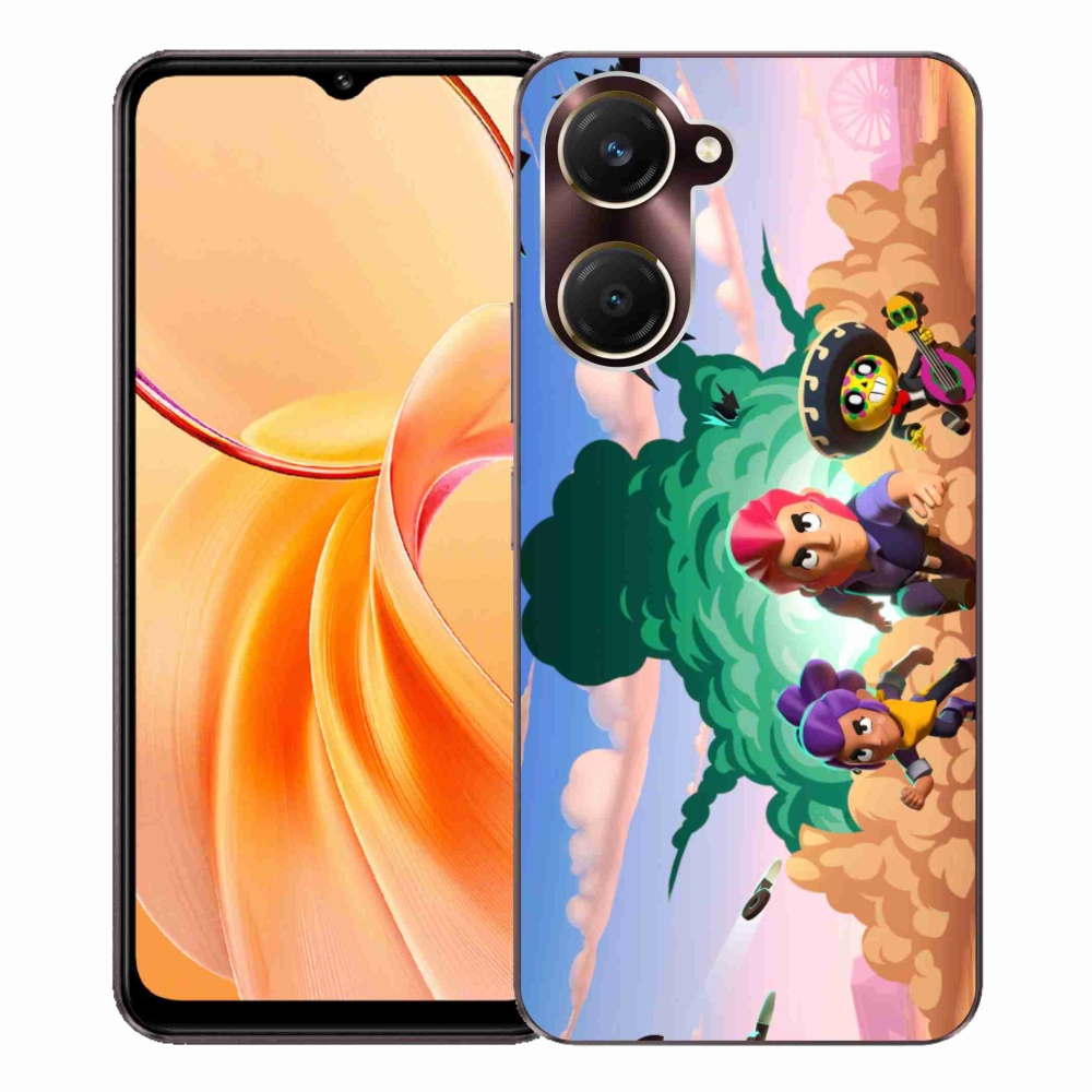 Gél borítás mmCase a Vivo Y28s 5G-hez - verekedés csillagok