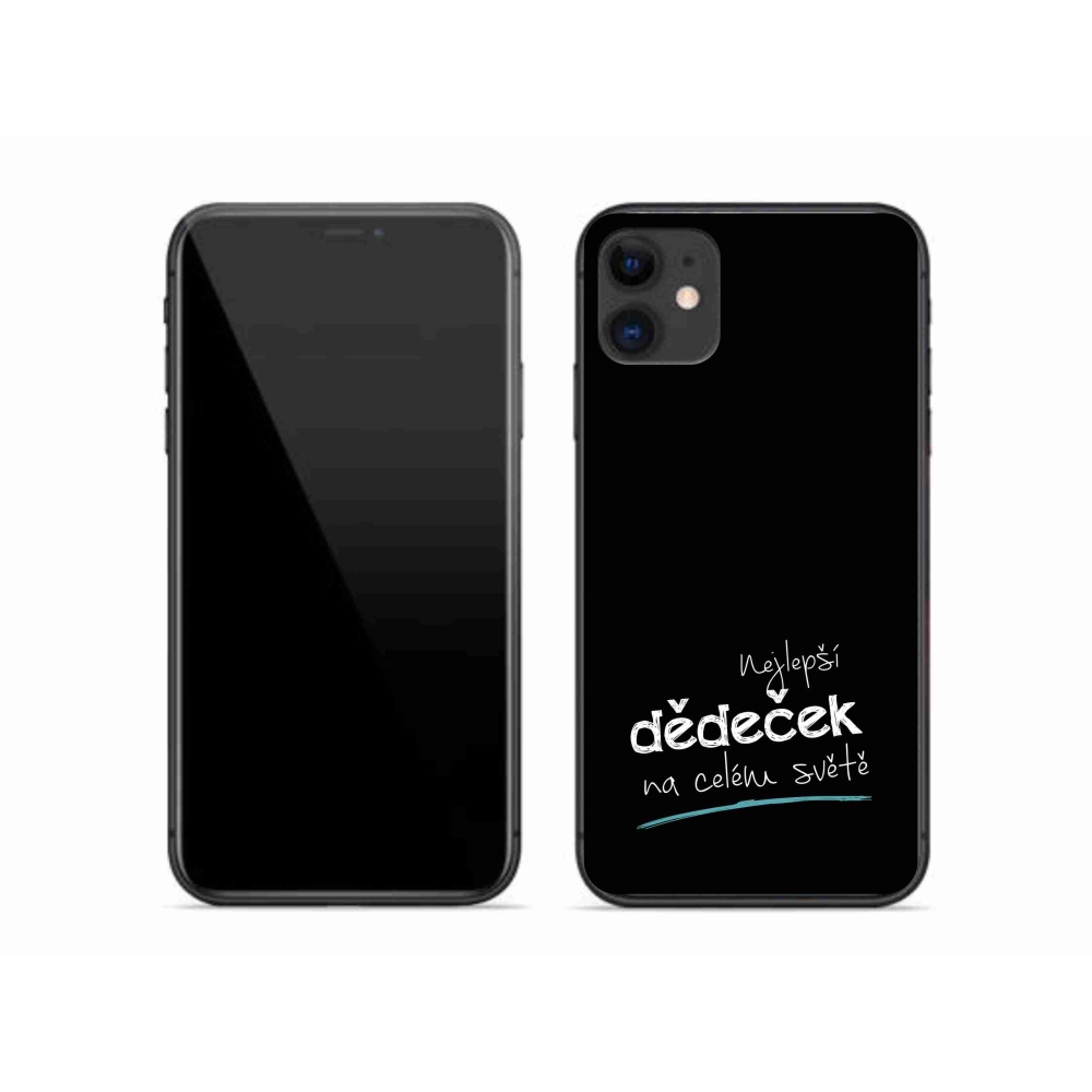 Gél borító mmCase iPhone 11 - a legjobb nagypapa 3 fekete háttérrel